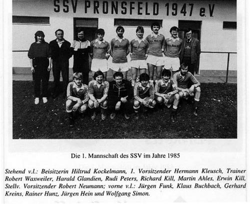 1. Mannschaft 1985